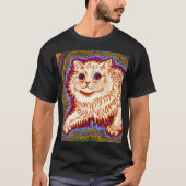 万華鏡のように千変万化するパターン猫 Tシャツ (正面)