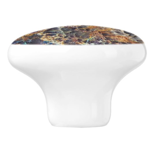 万華鏡のように千変万化するパターン瑪瑙の石模様 セラミックノブ (側面)