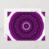 万華鏡のように千変万化するパターン紫 ポストカード (正面/裏面)