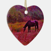 万華鏡のように千変万化するパターン色田の馬 セラミックオーナメント (右)