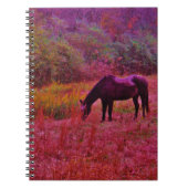 万華鏡のように千変万化するパターン色田の馬 ノートブック (正面)