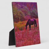 万華鏡のように千変万化するパターン色田の馬 フォトプラーク (側面)