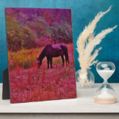万華鏡のように千変万化するパターン色田の馬 フォトプラーク (側面)