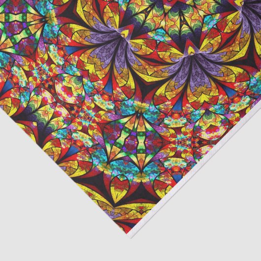 万華鏡のように千変万化するパターン花ティッシュペーパー 薄葉紙 (詳細)