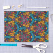 万華鏡のように千変万化するパターン花ティッシュペーパー 薄葉紙 (クラフト)