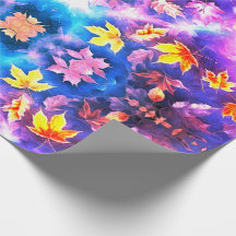 万華鏡のように千変万化するパターン花柄ギフトラッピング紙-