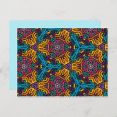 万華鏡のように千変万化するパターン花葉書 ポストカード (正面/裏面)