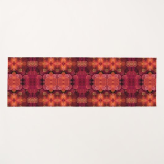 万華鏡のように千変万化するパターン花(リバーシブル) ヨガマット (正面(横))