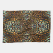 万華鏡のように千変万化するパターン虎の毛皮のパターン キッチンタオル (横)