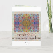 万華鏡のように千変万化するパターン誕生日カード カード (裏面)