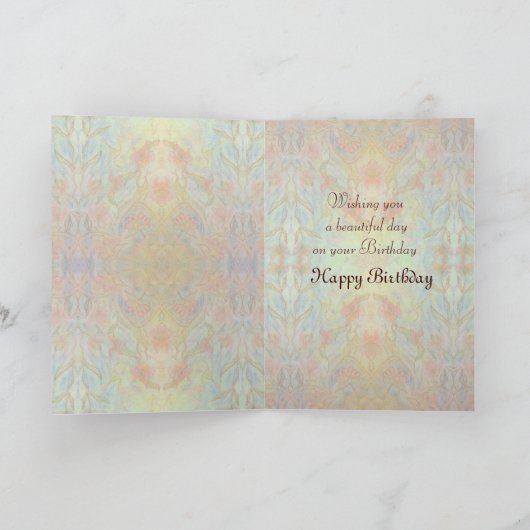 万華鏡のように千変万化するパターン誕生日カード カード (内部)