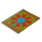 万華鏡のように千変万化するパターン開花鮮やかAアフリカプリント色 ノートブック (左側)