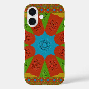 万華鏡のように千変万化するパターン開花鮮やかAアフリカプリント色 iPhone 16ケース