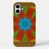 万華鏡のように千変万化するパターン開花鮮やかAアフリカプリント色 Case-Mate iPhoneケース (裏面)