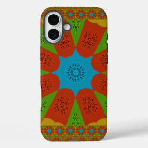 万華鏡のように千変万化するパターン開花鮮やかAアフリカプリント色 iPhone 16 PLUSケース