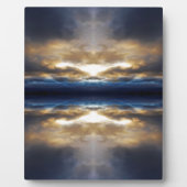 万華鏡のように千変万化するパターン雲日没 フォトプラーク (正面)