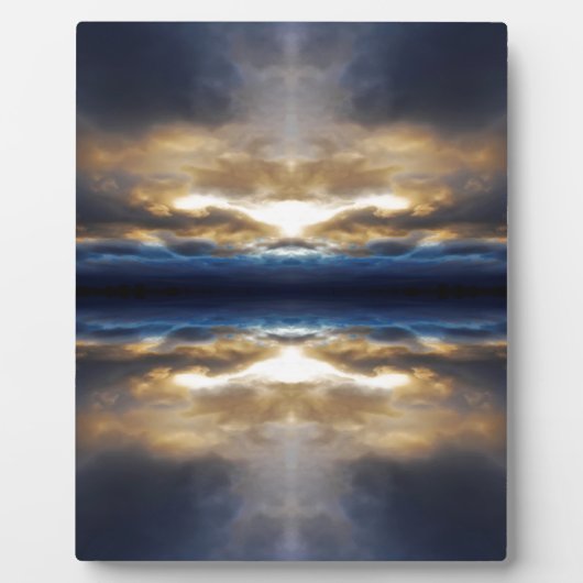 万華鏡のように千変万化するパターン雲日没 フォトプラーク (正面)