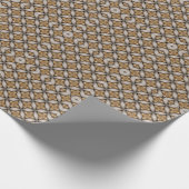 万華鏡のように千変万化するパターン黄金ブロンズ模様 ラッピングペーパー (角)