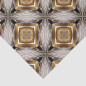 万華鏡のように千変万化するパターン黄金ブロンズ模様 薄葉紙 (詳細)