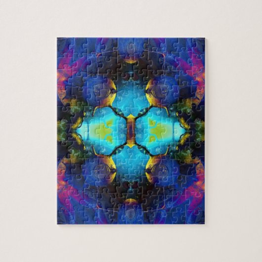 万華鏡のように千変万化するパターン1 ジグソーパズル (縦)