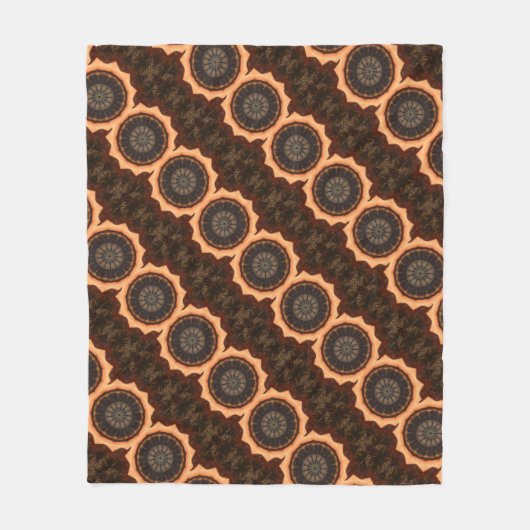 万華鏡のように千変万化するパターン1 フリースブランケット (正面)