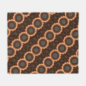 万華鏡のように千変万化するパターン1 フリースブランケット (正面(横))