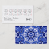 万華鏡のように千変万化するパターン2013の小型のカレンダー 名刺 (正面/裏面)