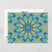 万華鏡のように千変万化するパターン2013カレンダーはがき ポストカード (正面/裏面)