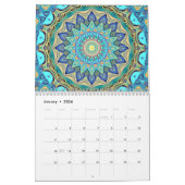 万華鏡のように千変万化するパターン2014年 カレンダー (1月 2026)