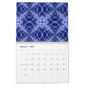 万華鏡のように千変万化するパターン2014年 カレンダー (2月 2027)