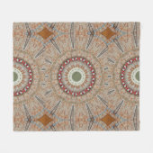 万華鏡のように千変万化するパターン6 フリースブランケット (正面(横))