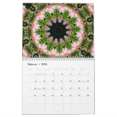 万華鏡のように千変万化するパターン カレンダー (2月 2026)