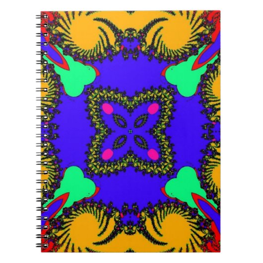 万華鏡のように千変万化するパターン ノートブック (正面)