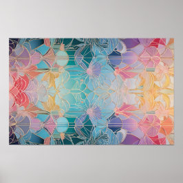 万華鏡のように千変万化するパターン ポスター