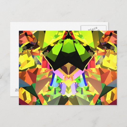 万華鏡のように千変万化するパターン ポストカード (正面/裏面)