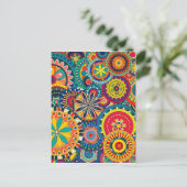 万華鏡のように千変万化するパターン ポストカード (スタンド正面)