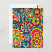 万華鏡のように千変万化するパターン ポストカード (正面/裏面)