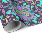 万華鏡のように千変万化するパターン ラッピングペーパー (ロールコーナー)