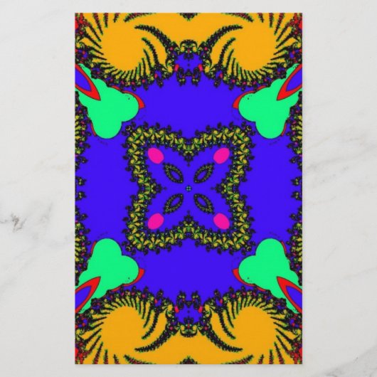 万華鏡のように千変万化するパターン 便箋 (正面)