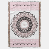 万華鏡のように千変万化するパターン、曼荼羅 スローブランケット (正面縦)
