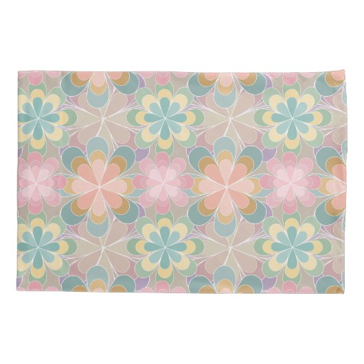 万華鏡のように千変万化するパターン 枕カバー (裏面)