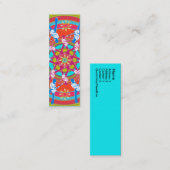 万華鏡のように千変万化するパターン-細いカード スキニー名刺 (正面/裏面)