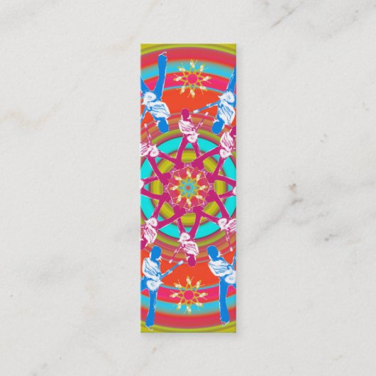 万華鏡のように千変万化するパターン-細いカード スキニー名刺 (正面)