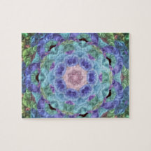 万華鏡のように千変万化するパターン（青）...