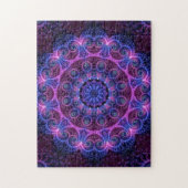 万華鏡のように千変万化するパターン（骨）突起ハート ジグソーパズル (縦)