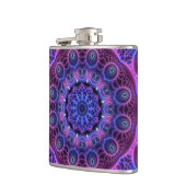 万華鏡のように千変万化するパターン（骨）突起ハート フラスク (左)