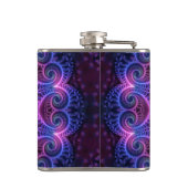 万華鏡のように千変万化するパターン（骨）突起ハート フラスク (裏面)