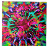 万華鏡のように千変万化するパターン(骨)突起フラクタルアート – I タイル (正面)