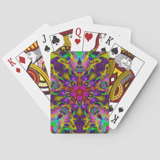 万華鏡のように千変万化するパターン（骨）突起フラクタルアート – II トランプ (裏面)