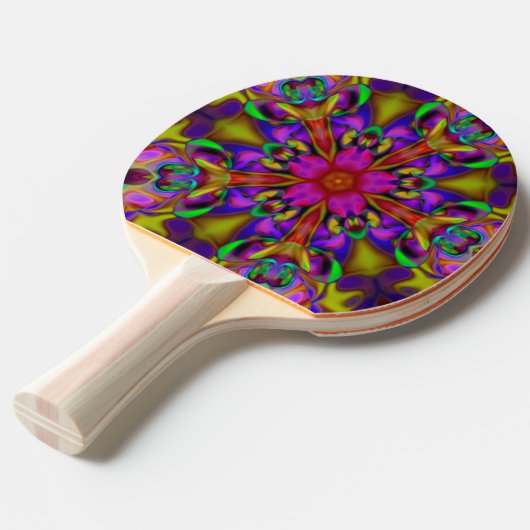 万華鏡のように千変万化するパターン（骨）突起フラクタルII 卓球ラケット (正面アングル)